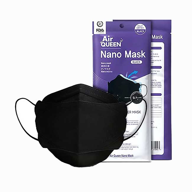 Lot De 100 Masques Jetables KF94 Noir - Fabriqué En Corée, Protection Adulte